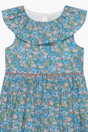 Trotters London Liberty Print Blue Hedgerow Ramble Cotton Willow Dress - Image 3 of 3