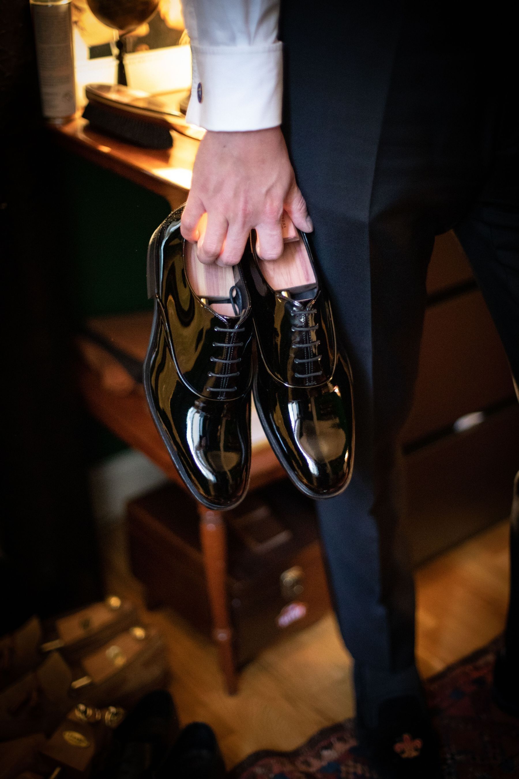 Buy Loake Black Patent Oxford Dress Shoes from Next Luxembourg