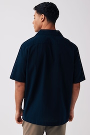 Fred Perry Crepe Cotton Textured Short Sleeve Resort Shirt - Image 2 of 5