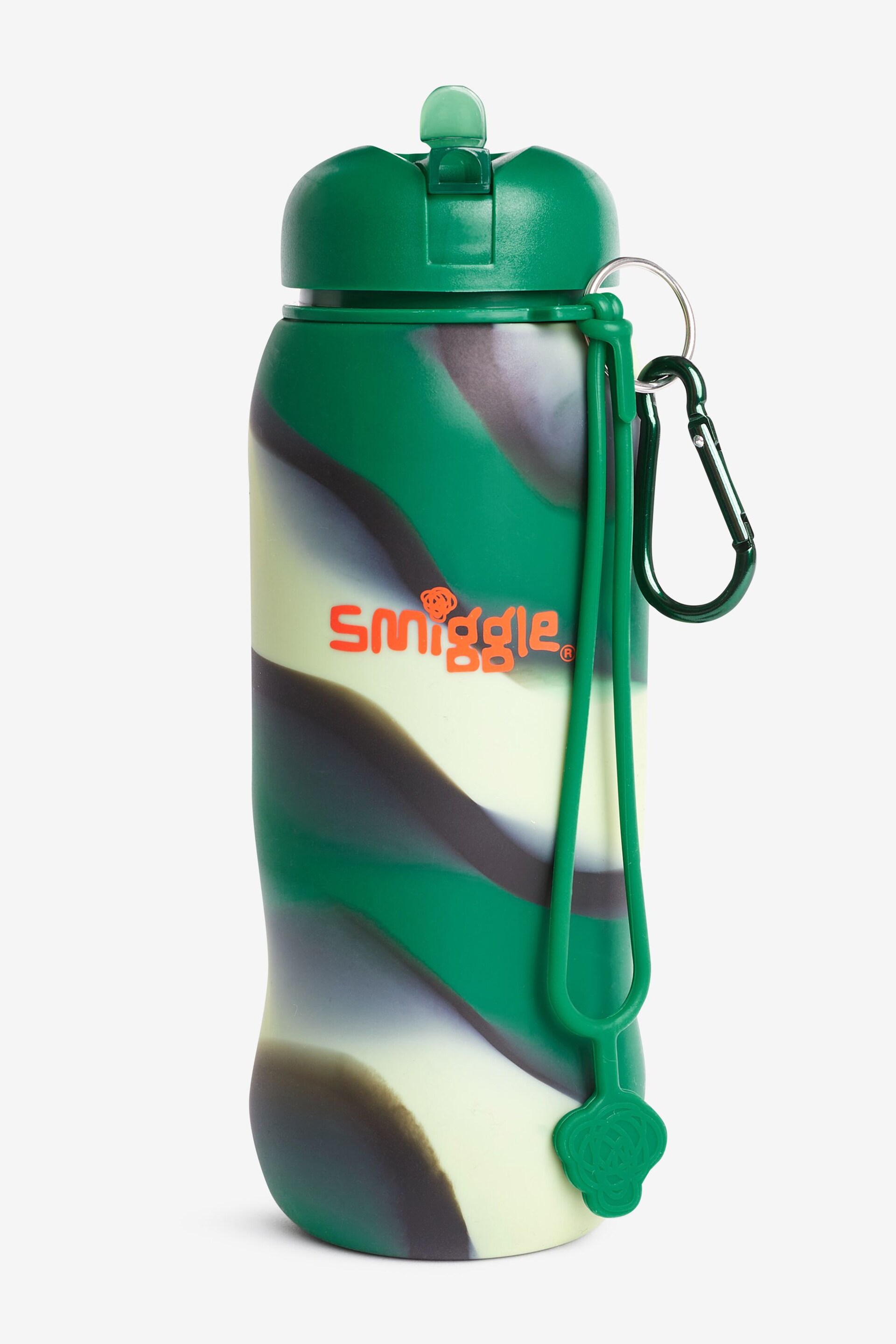 Smiggle Green Vivid Silicone Roll Up Drink Bottle 630ml - Image 1 of 4