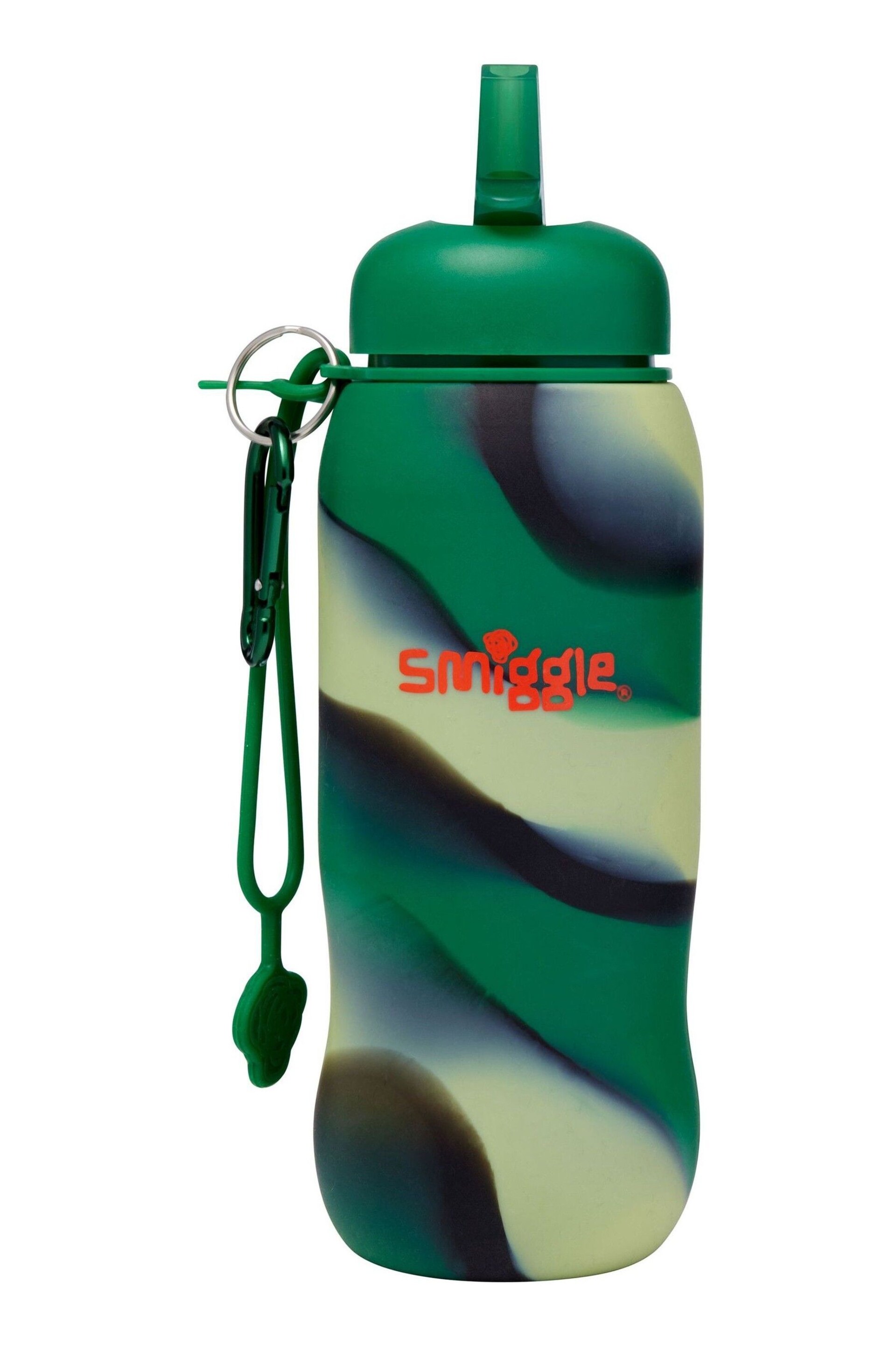 Smiggle Green Vivid Silicone Roll Up Drink Bottle 630ml - Image 2 of 4
