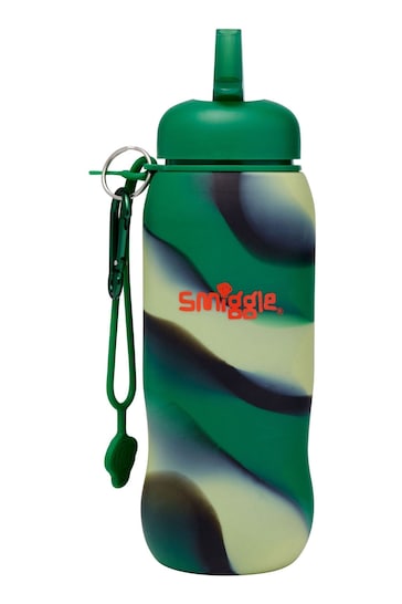 Smiggle Green Vivid Silicone Roll Up Drink Bottle 630ml