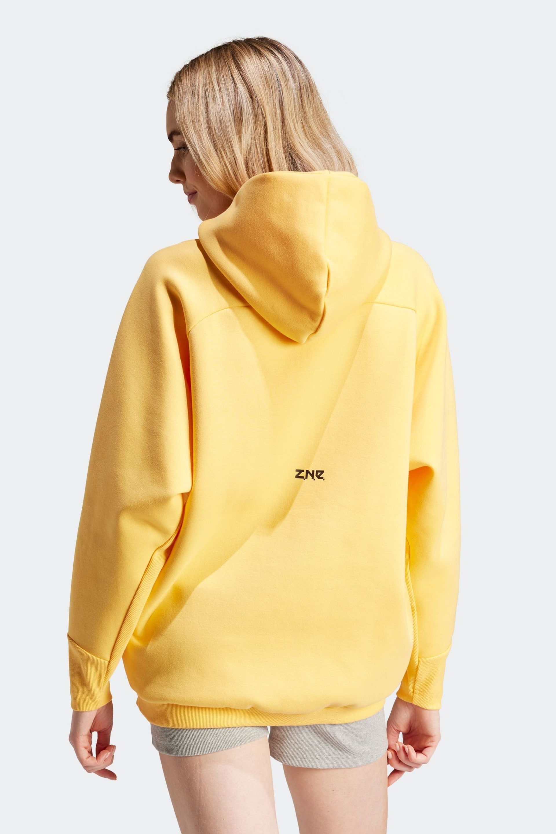 adidas Yellow Sportswear Z.N.E. Overhead Hoodie - Image 2 of 7