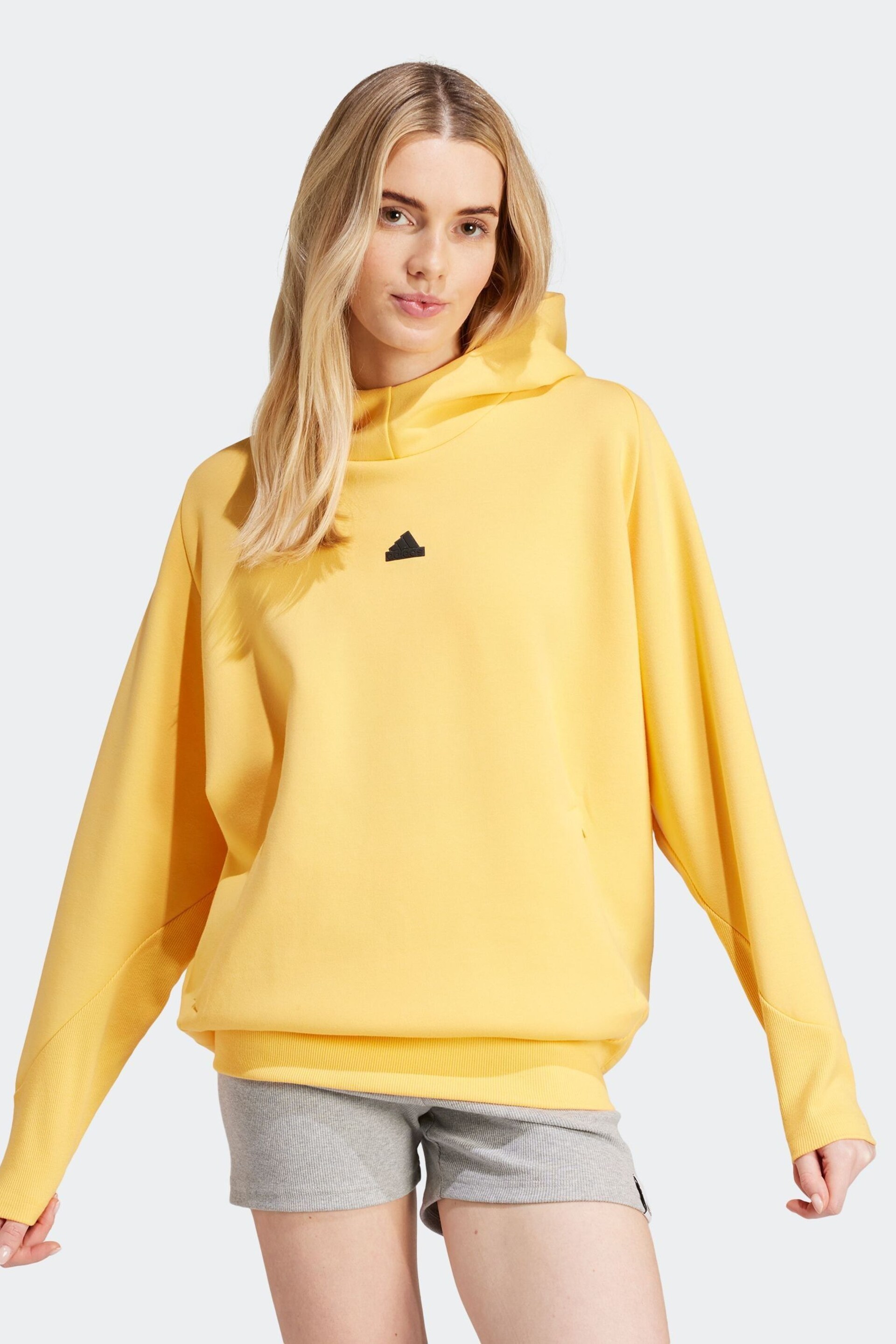 adidas Yellow Sportswear Z.N.E. Overhead Hoodie - Image 3 of 7