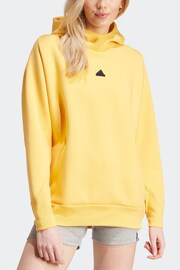 adidas Yellow Sportswear Z.N.E. Overhead Hoodie - Image 4 of 7