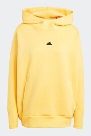 adidas Yellow Sportswear Z.N.E. Overhead Hoodie - Image 7 of 7