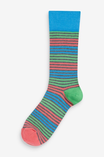 Bright Stripe Spot Pattern Socks 8 Pack