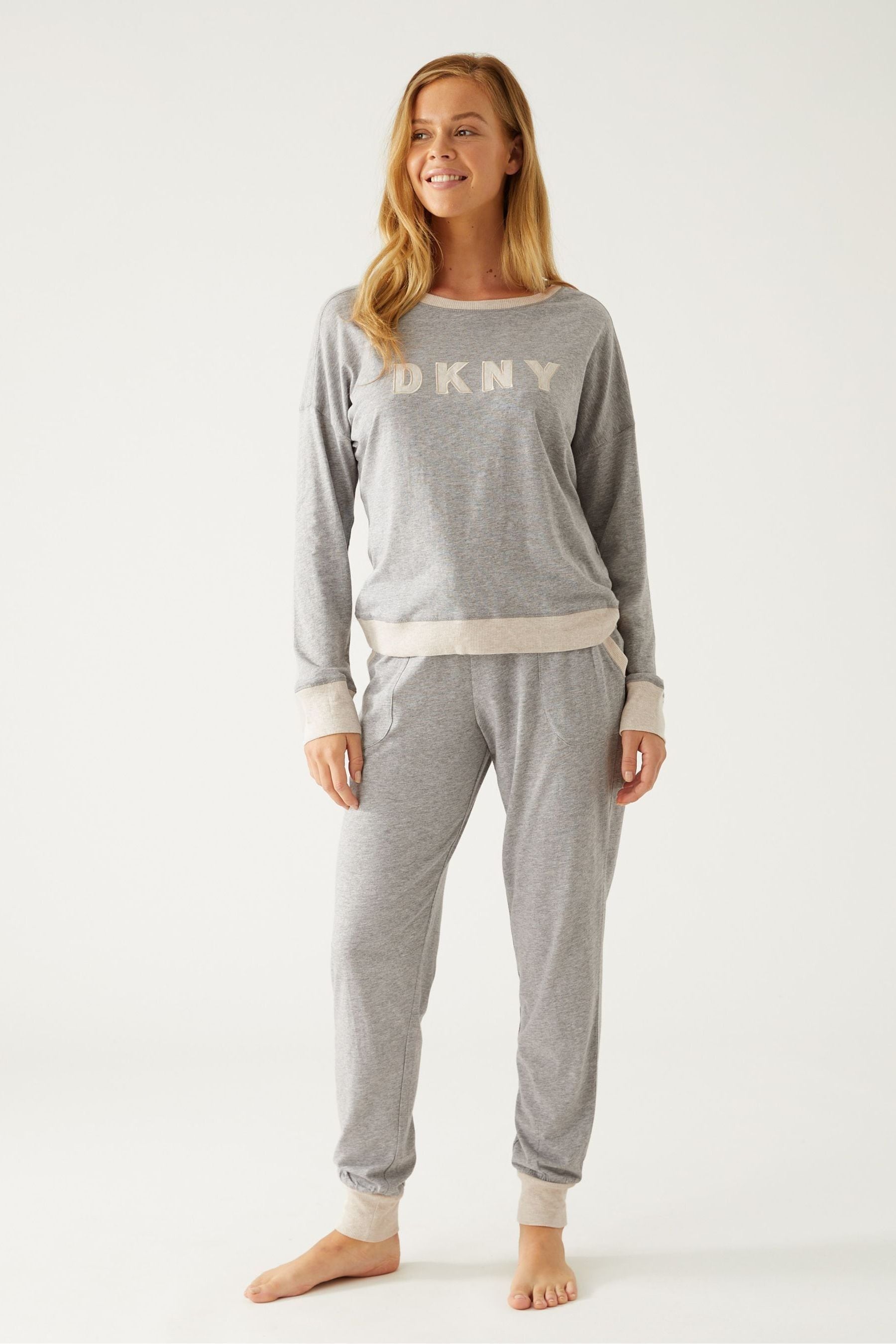 Buy DKNY Signature Top And Joggers Pyjama Set from the Next UK online shop