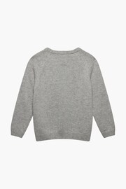 Trotters London Grey Marl Sebastian Car Jumper - Image 4 of 5