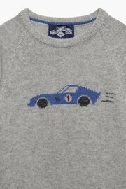 Trotters London Grey Marl Sebastian Car Jumper - Image 2 of 2