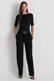 Lauren Ralph Lauren Judy Stretch Cotton Boatneck Top - Image 3 of 10