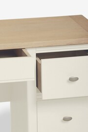 Chalk White Hampton Painted Oak Collection Luxe Storage Console Dressing Table - Image 7 of 10