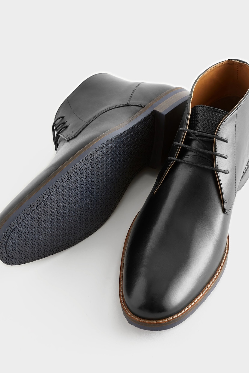 Black Leather Chukka Boots - Image 5 of 6
