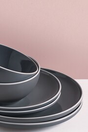 12 Piece Charcoal Grey Warwick Dinner Set - Image 3 of 5