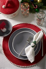 12 Piece Charcoal Grey Warwick Dinner Set - Image 4 of 5