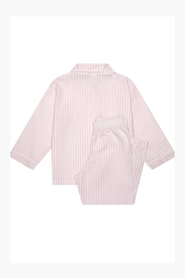 Trotters London Pink Stripe Cotton Ballerina Pyjama