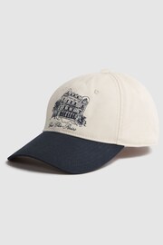 Reiss White/Bright Blue Palermo Reiss | Ché Embroidered Baseball Cap - Image 1 of 4