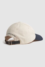 Reiss White/Bright Blue Palermo Reiss | Ché Embroidered Baseball Cap - Image 4 of 4