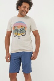 FatFace Blue Stow Flat Front Shorts - Image 1 of 4