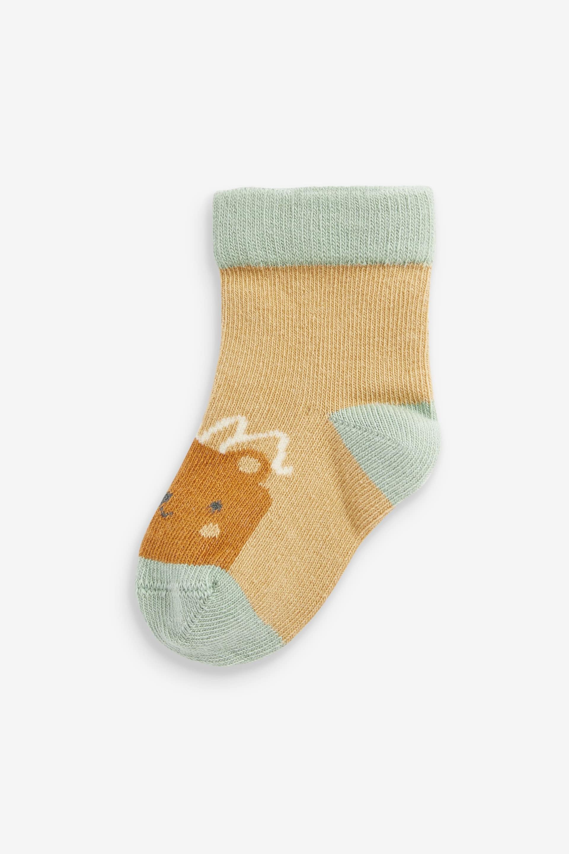 Muted Character Baby Socks 5 Pack (0mths-2yrs) - Image 4 of 6
