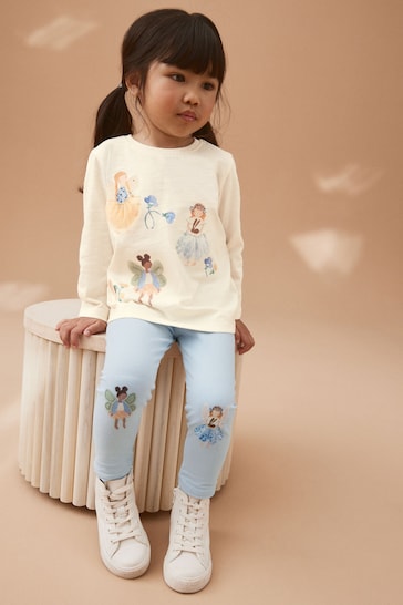 Ecru Pretty Fairy Long Sleeve T-Shirt and Legging Set (3mths-7yrs)