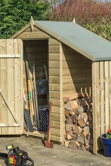 Rowlinson Timber Garden Oxford 4x3 With Lean To With Attachment Shed