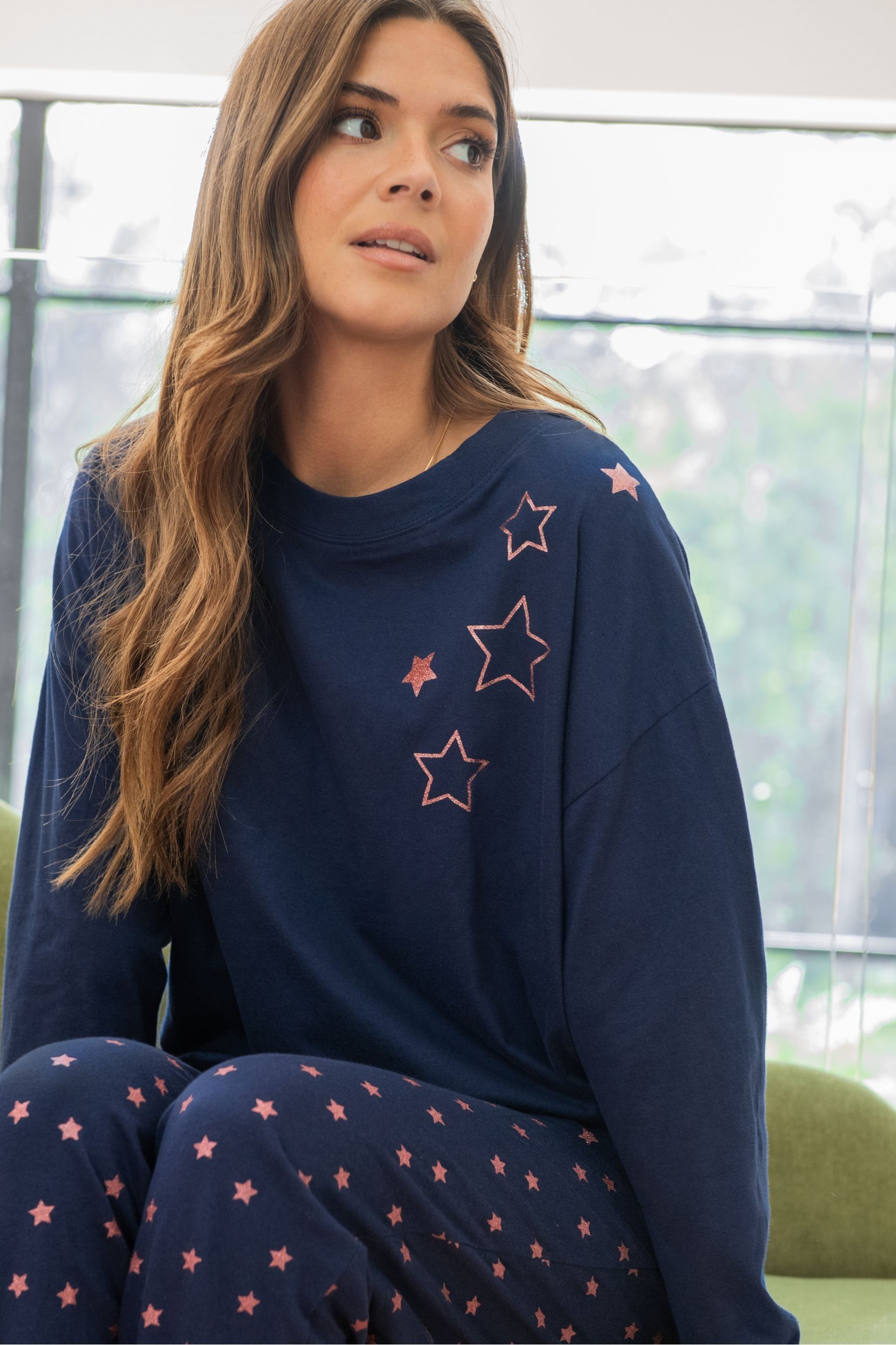 Star print hotsell jogger set