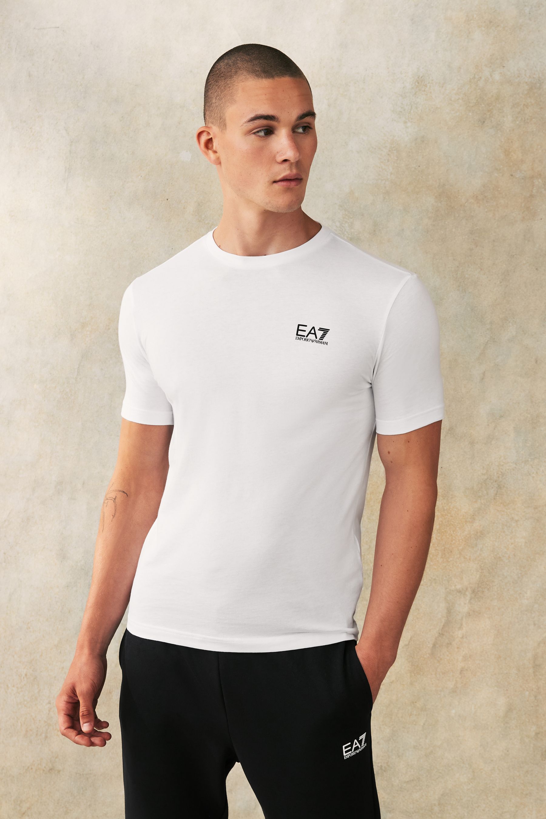 Buy Emporio Armani EA7 Core ID Logo 100 Cotton T Shirt from Next France