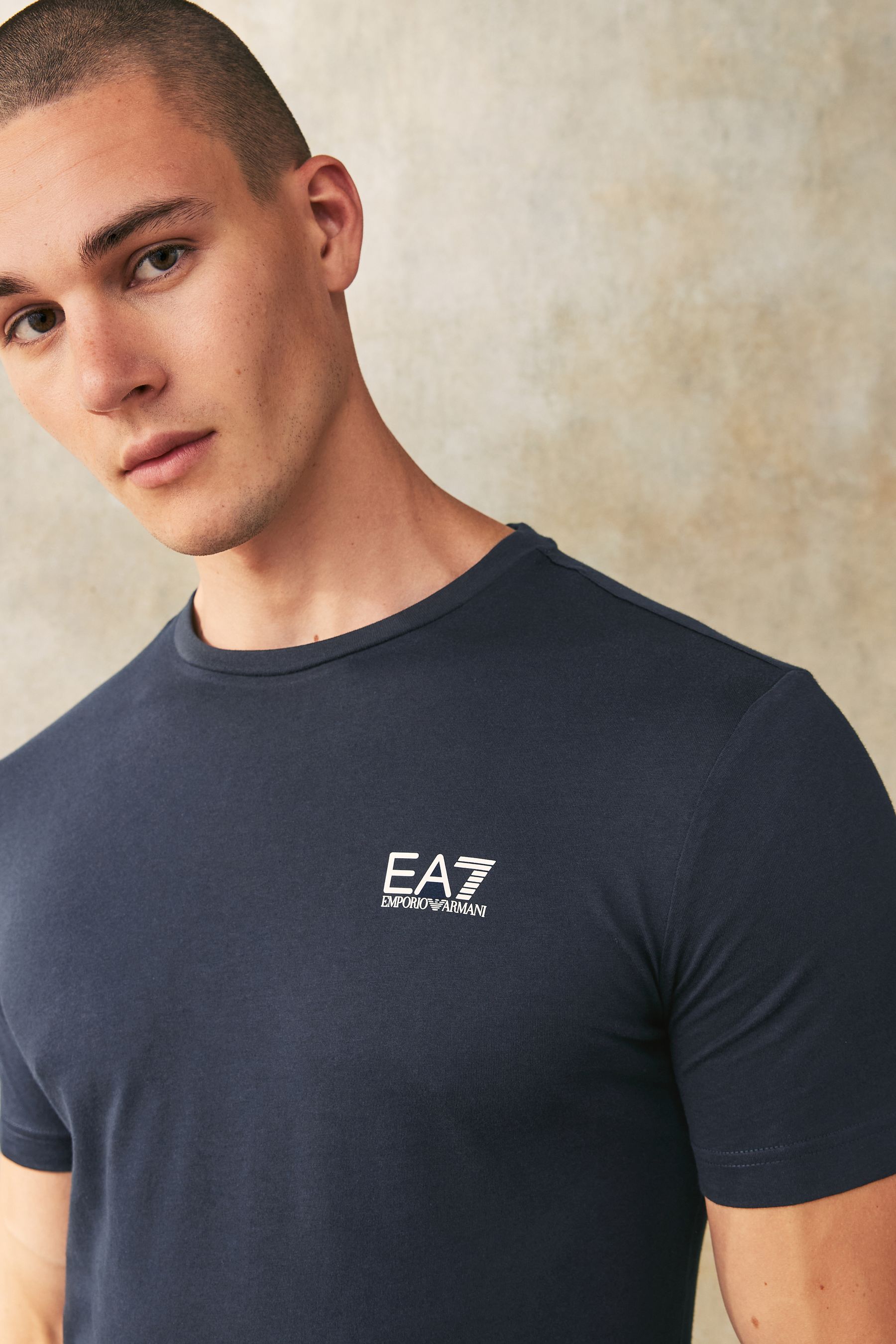 Emporio Armani EA7 Core ID Logo 100 Cotton T Shirt