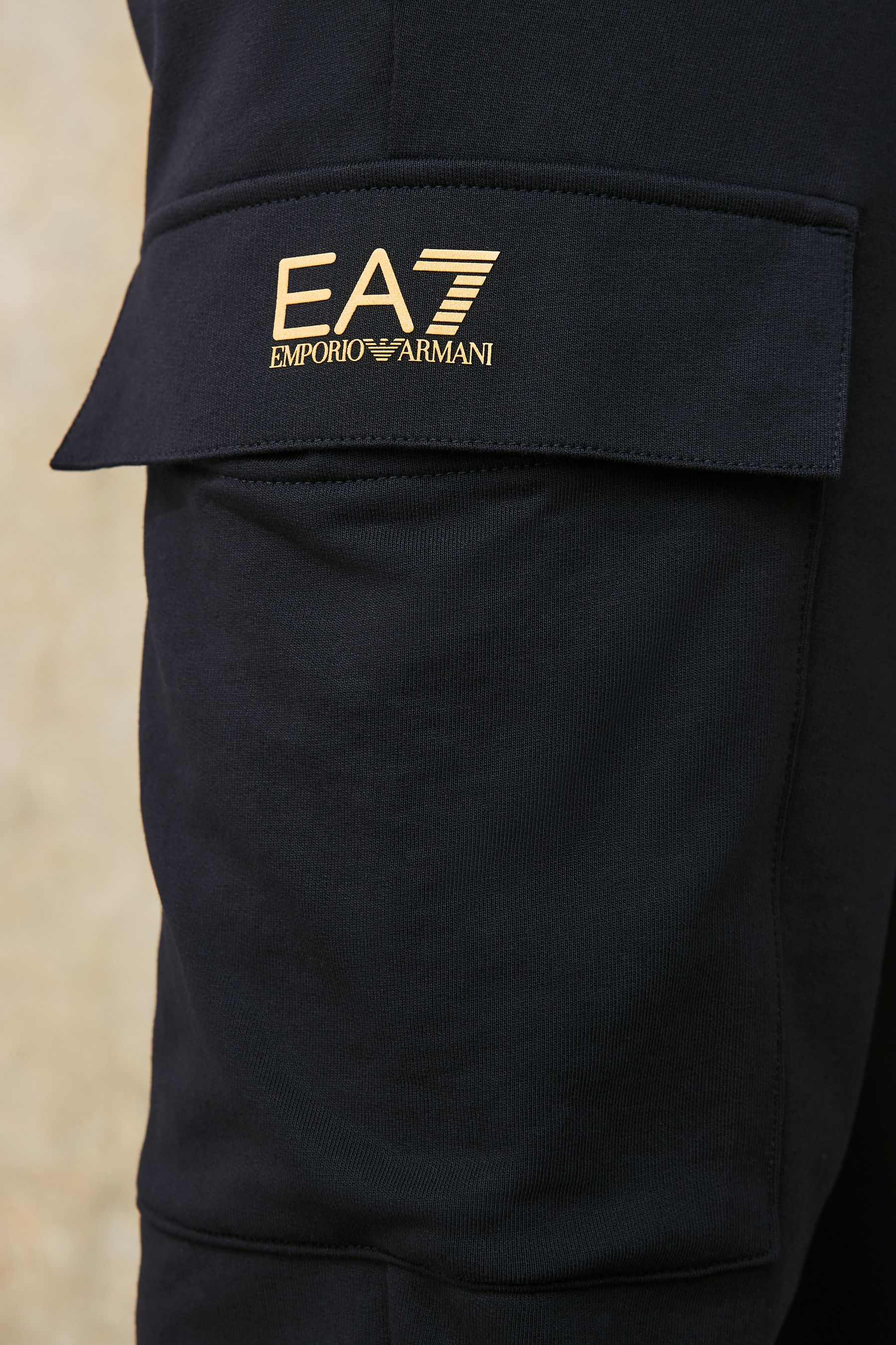 Buy Emporio Armani EA7 Black Gold Core ID Cargo Utility 100 Cotton Joggers from Next United Arab Emirates