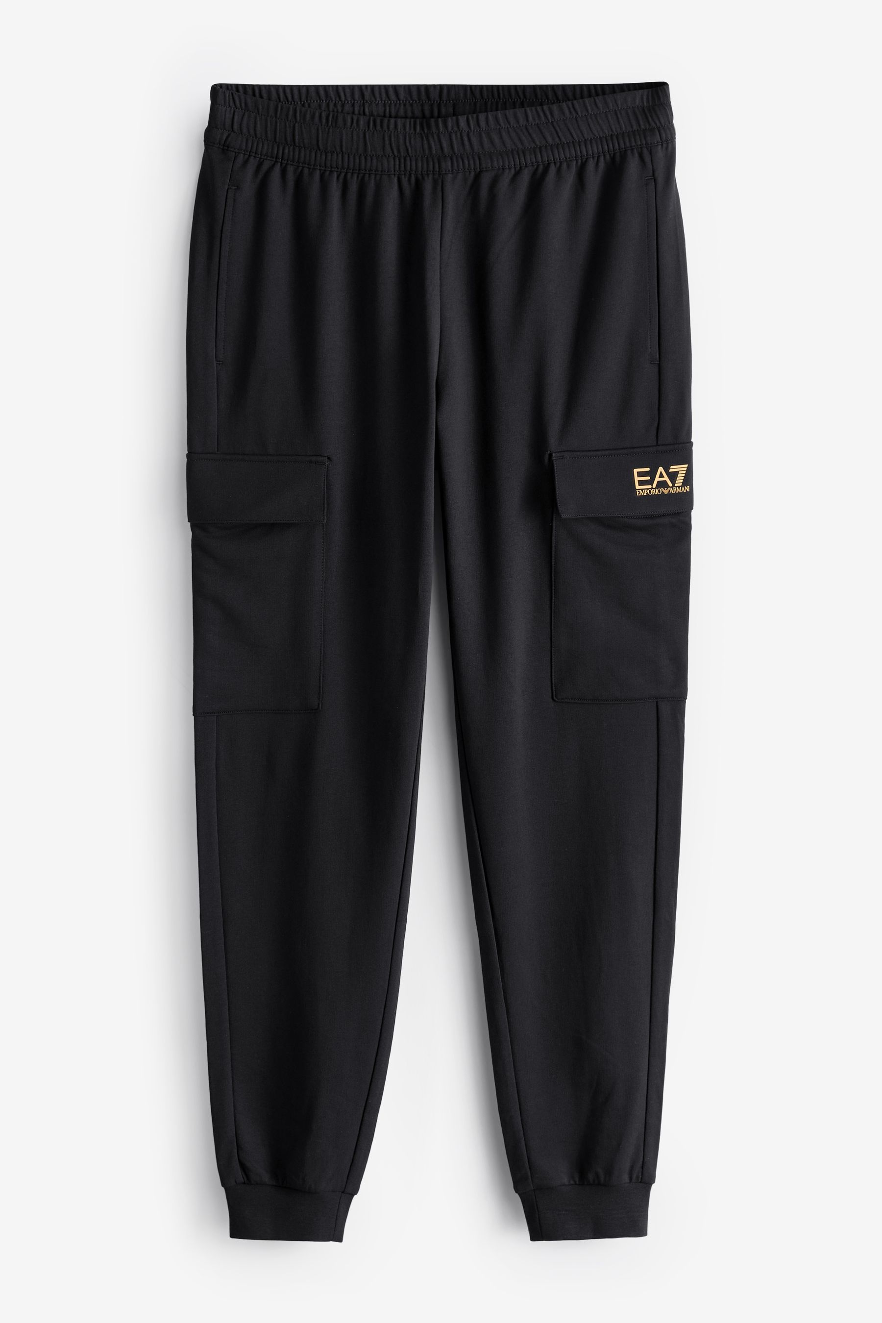 Buy Emporio Armani EA7 Black Gold Core ID Cargo Utility 100 Cotton Joggers from Next United Arab Emirates