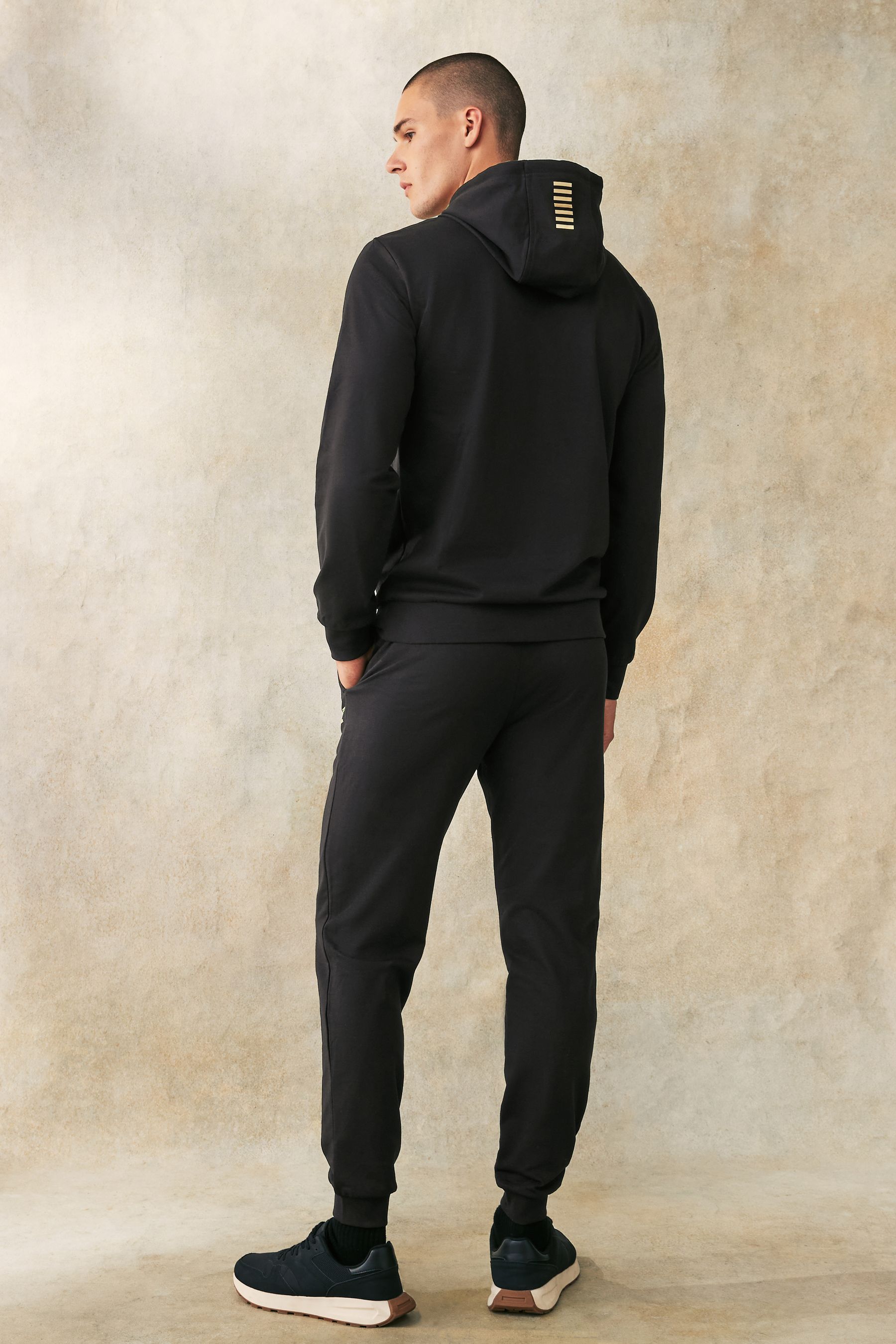 Armani tracksuit black and gold top