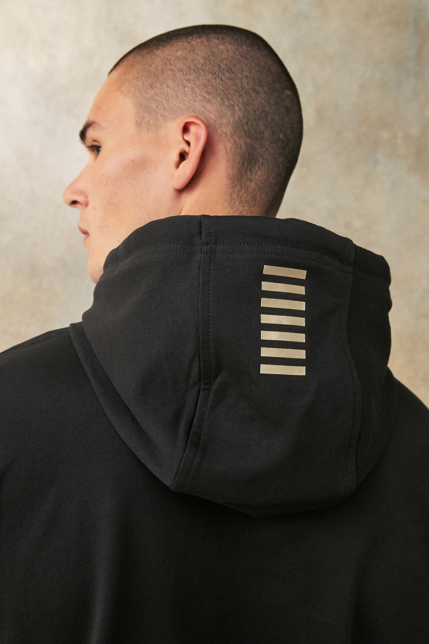 Emporio armani ea7 core logo crop hoodie shop