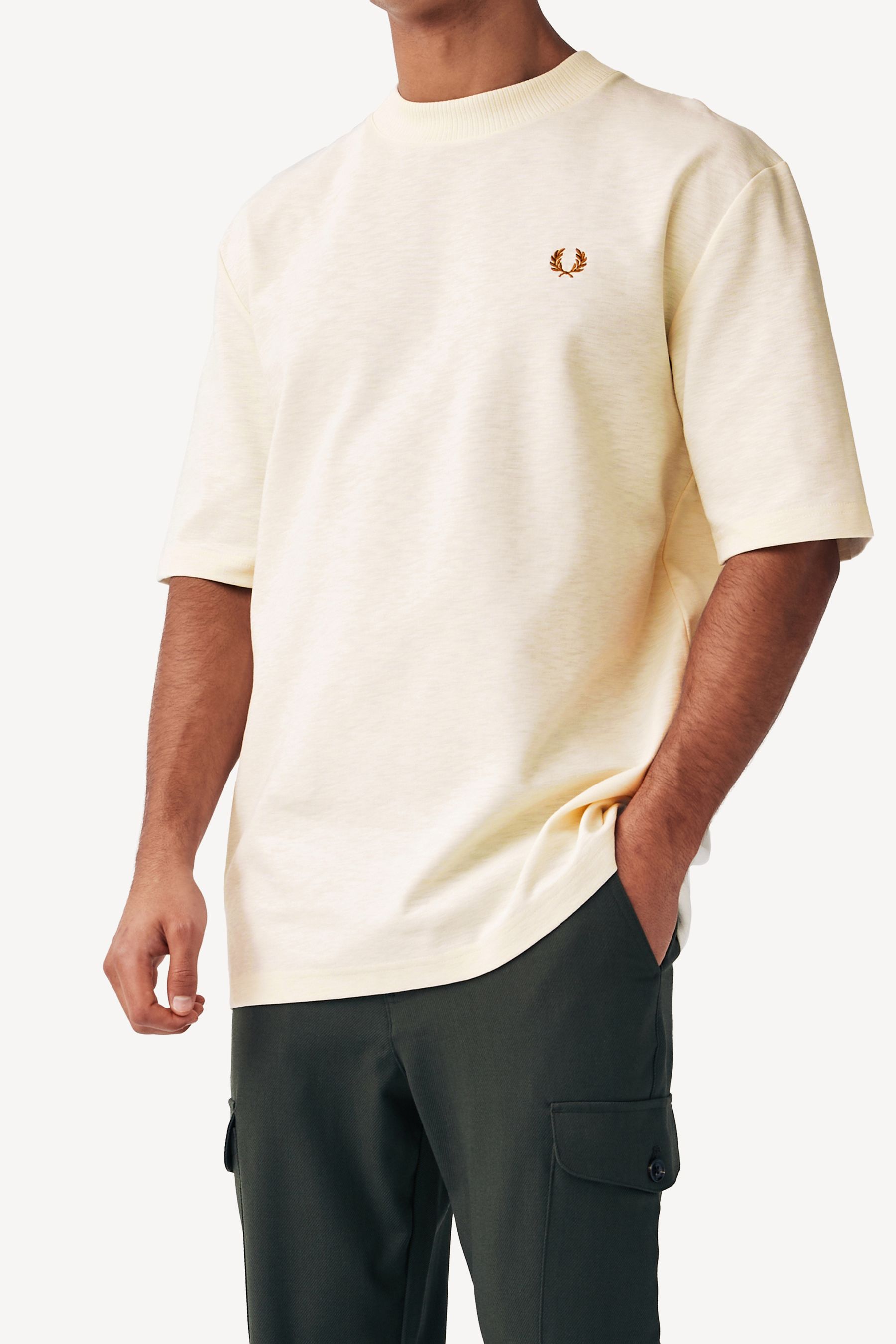 Buy Fred Perry Relaxed Fit Slub Textured T Shirt from Next Luxembourg