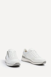 Linzi White Euston Lace Up Trainers With Zip Detail - Image 3 of 5