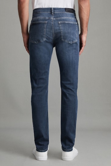 Buy Reiss Indigo James Slim Fit Washed Jersey Jeans from the Next