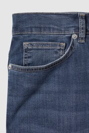 Reiss Indigo James Slim Fit Washed Jersey Jeans - Image 5 of 6