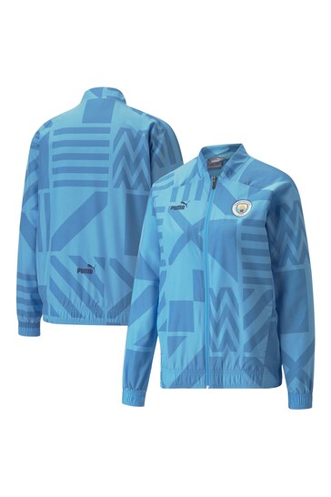 Puma Navy Blue Manchester City Pre Match Jacket Womens