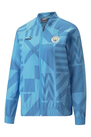 Puma Navy Blue Manchester City Pre Match Jacket Womens