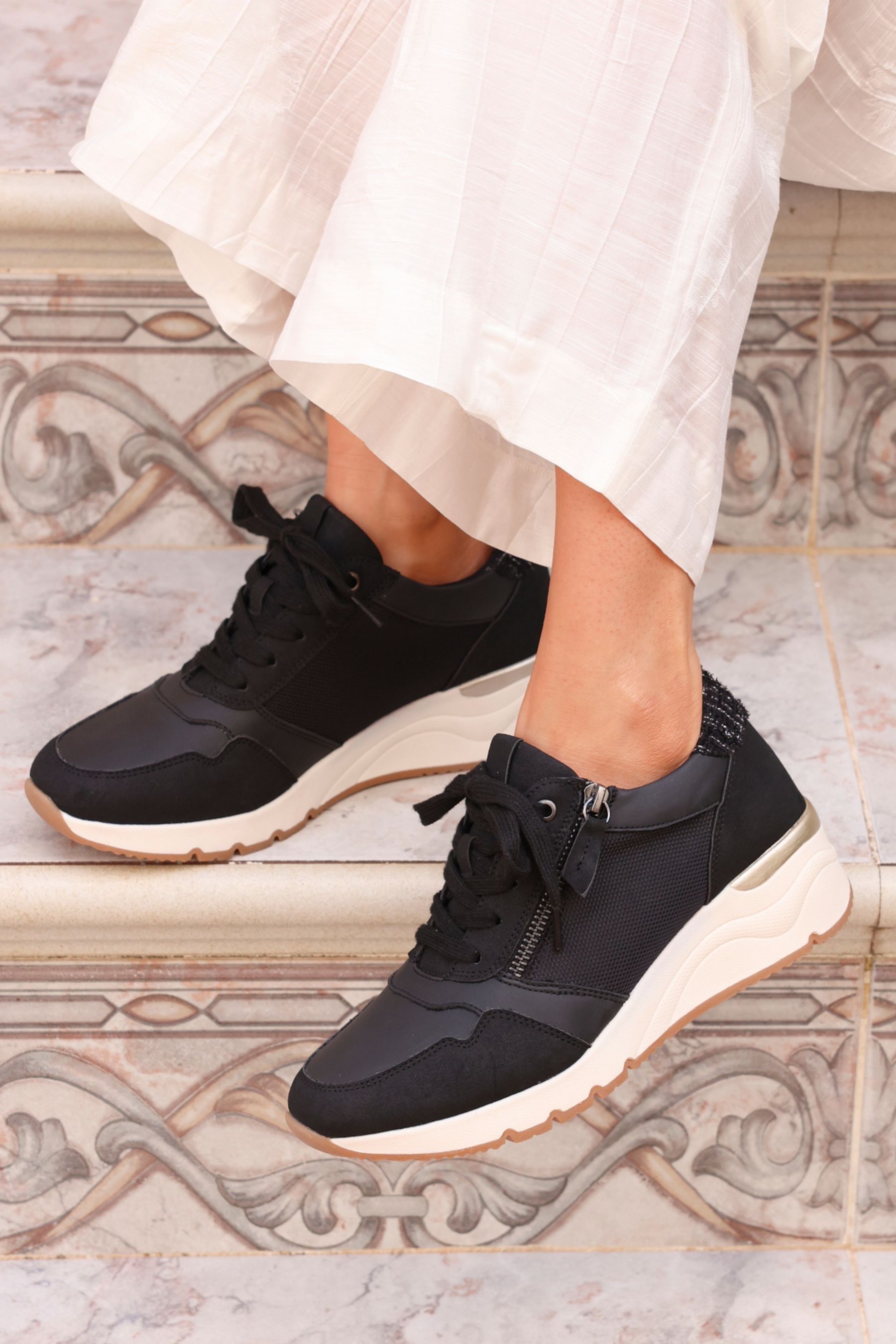 Zip side trainers on sale