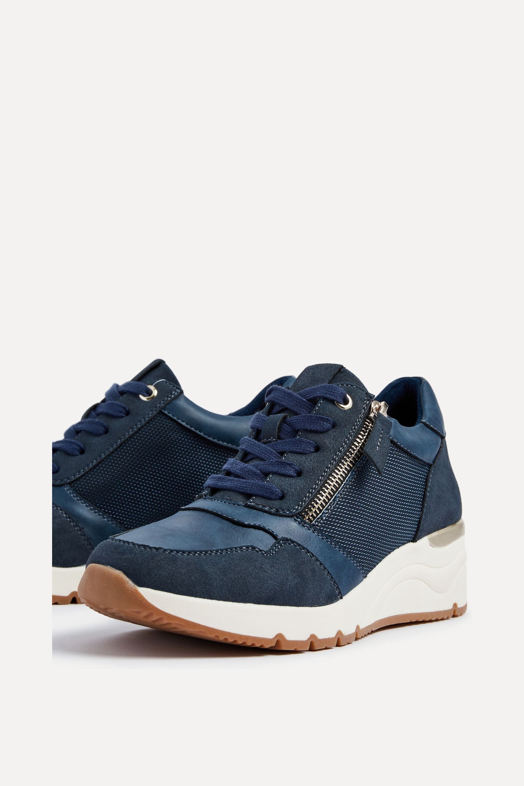 Navy wedge trainers store