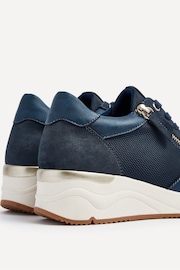 Linzi Blue Luca Lace-Up Trainers With Side Zip Detail - Image 5 of 5