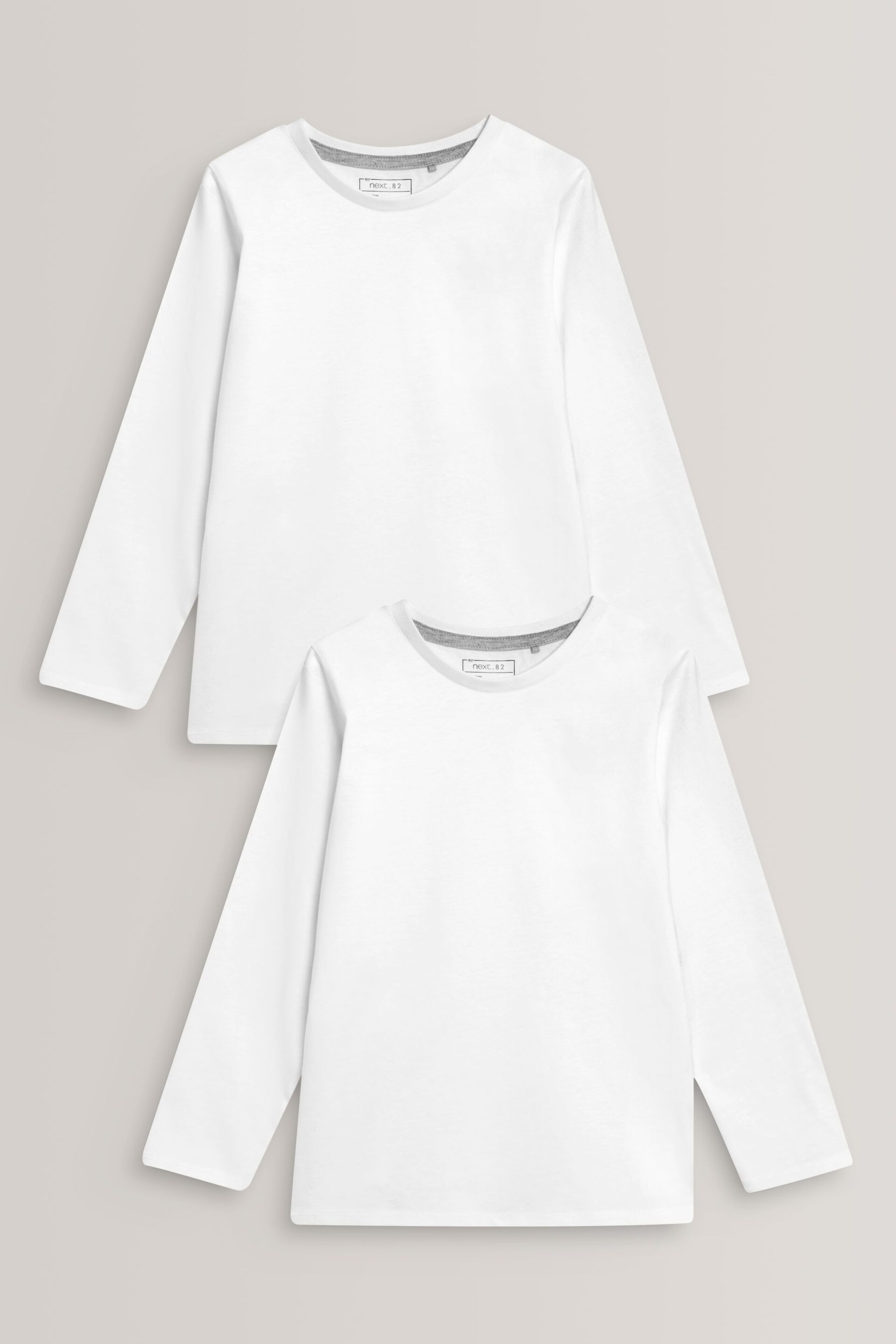 White Long Sleeve T-Shirts (3-16yrs) - Image 2 of 5