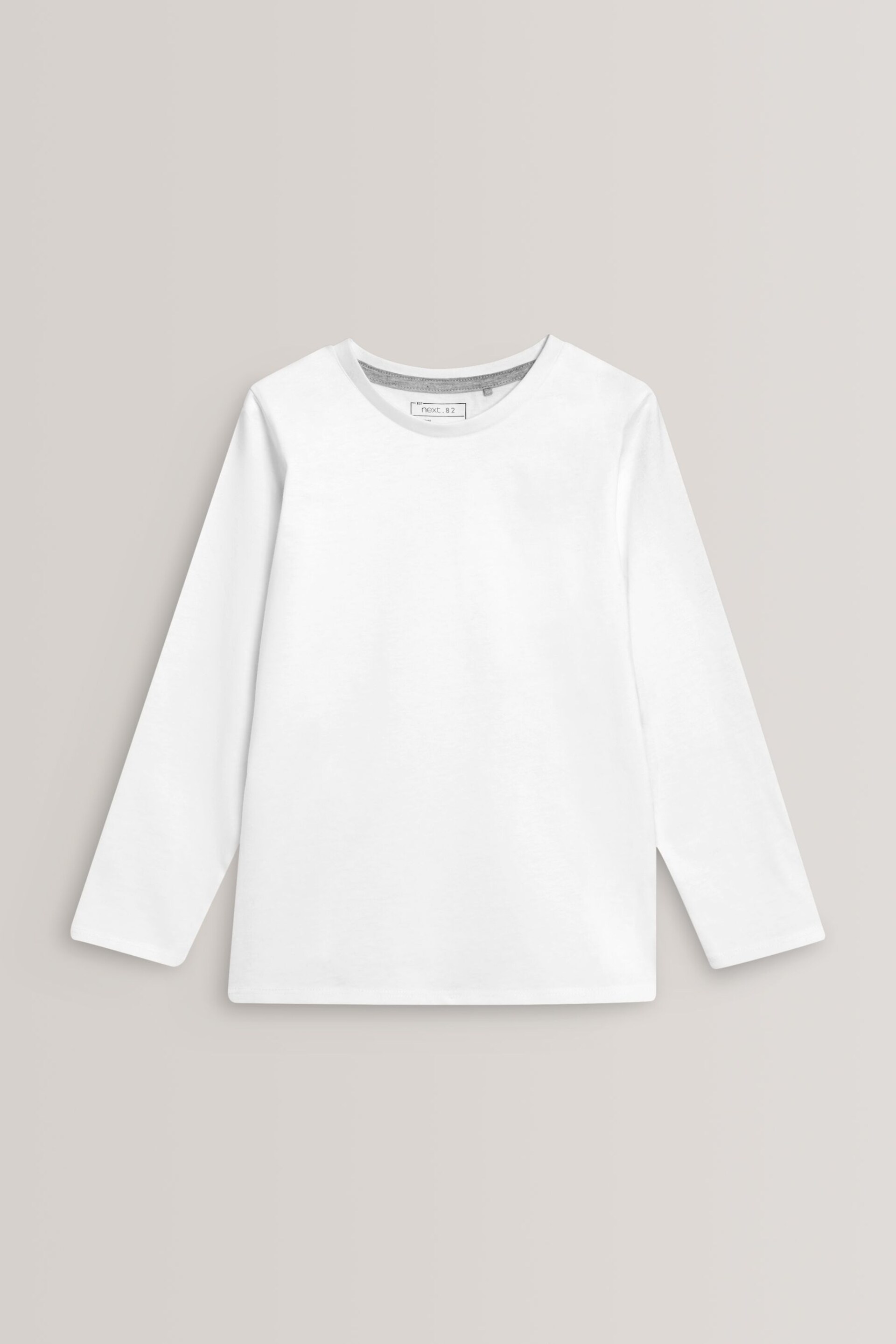 White Long Sleeve T-Shirts (3-16yrs) - Image 3 of 5