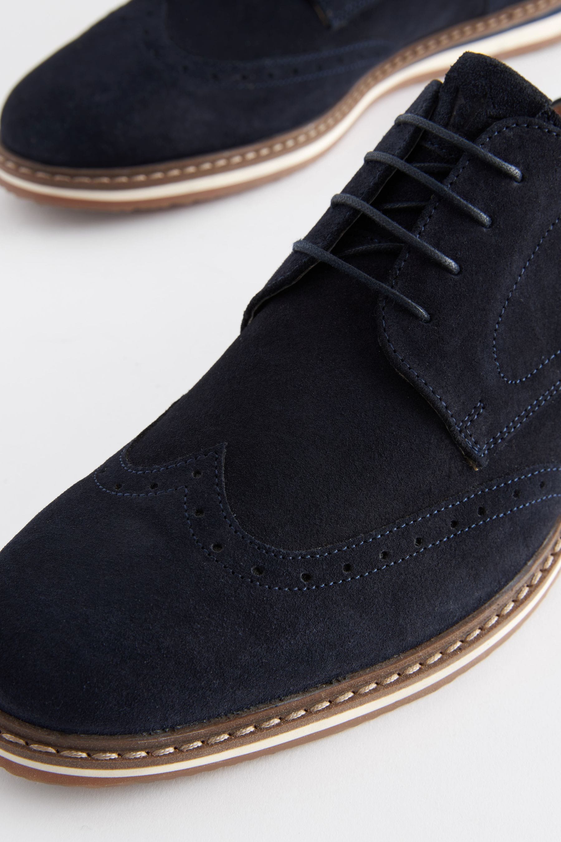 Navy wedge brogues new arrivals