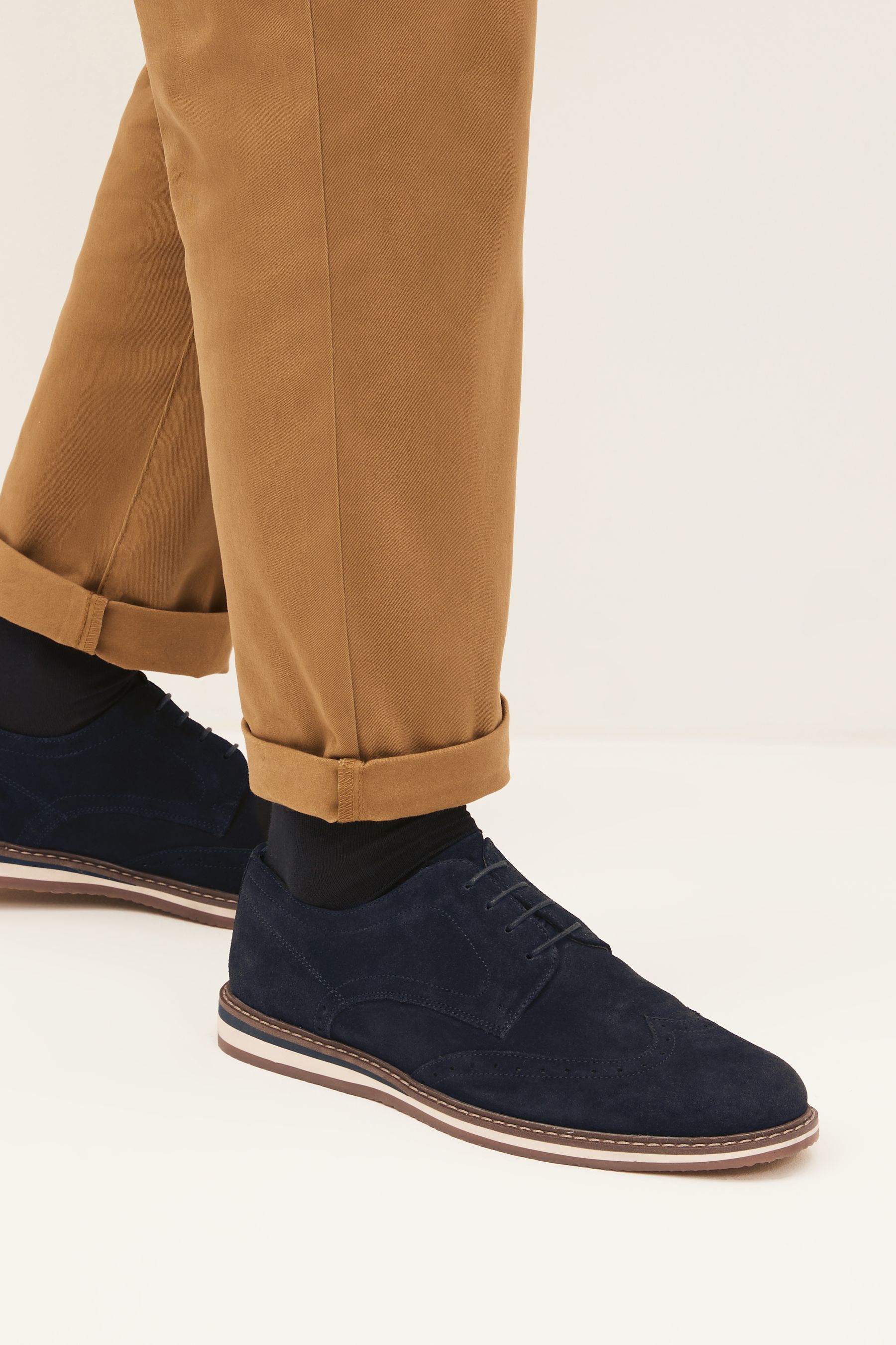 Navy wedge brogues store