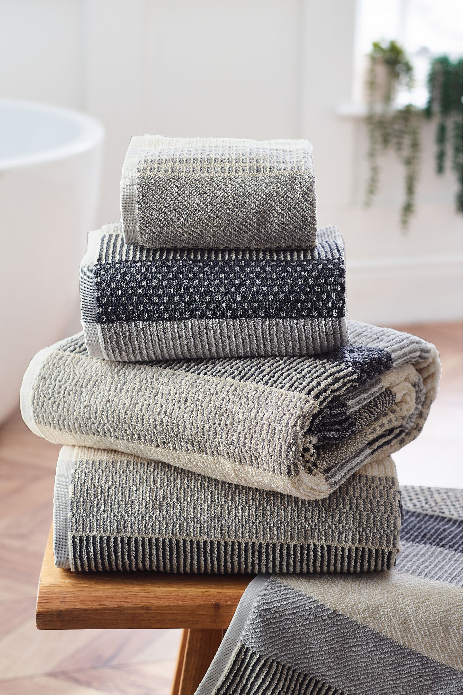Buy Natural Stripe Egyptian 100 Cotton Towel from the Next UK online shop