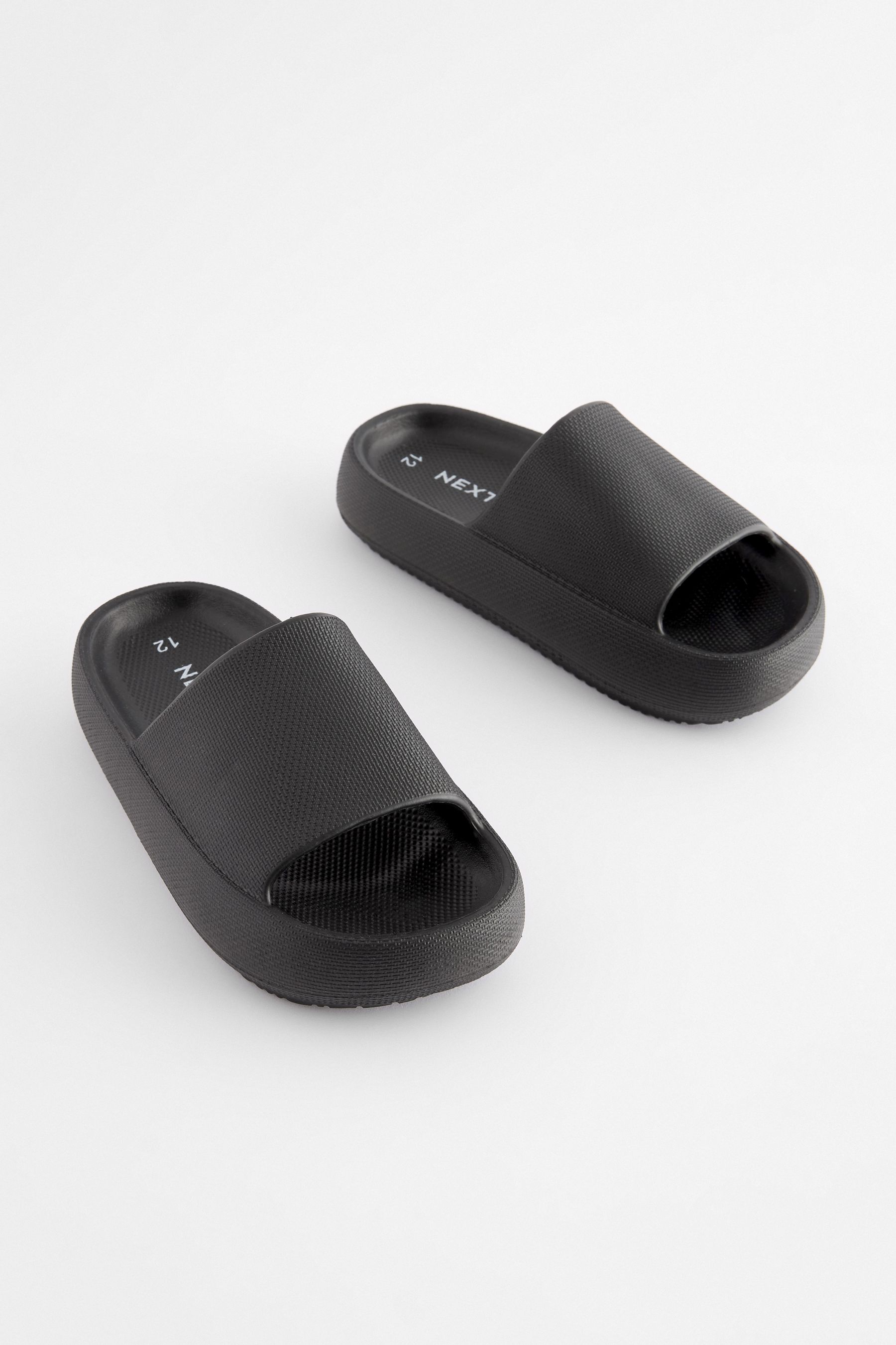 Plain black sliders womens deals