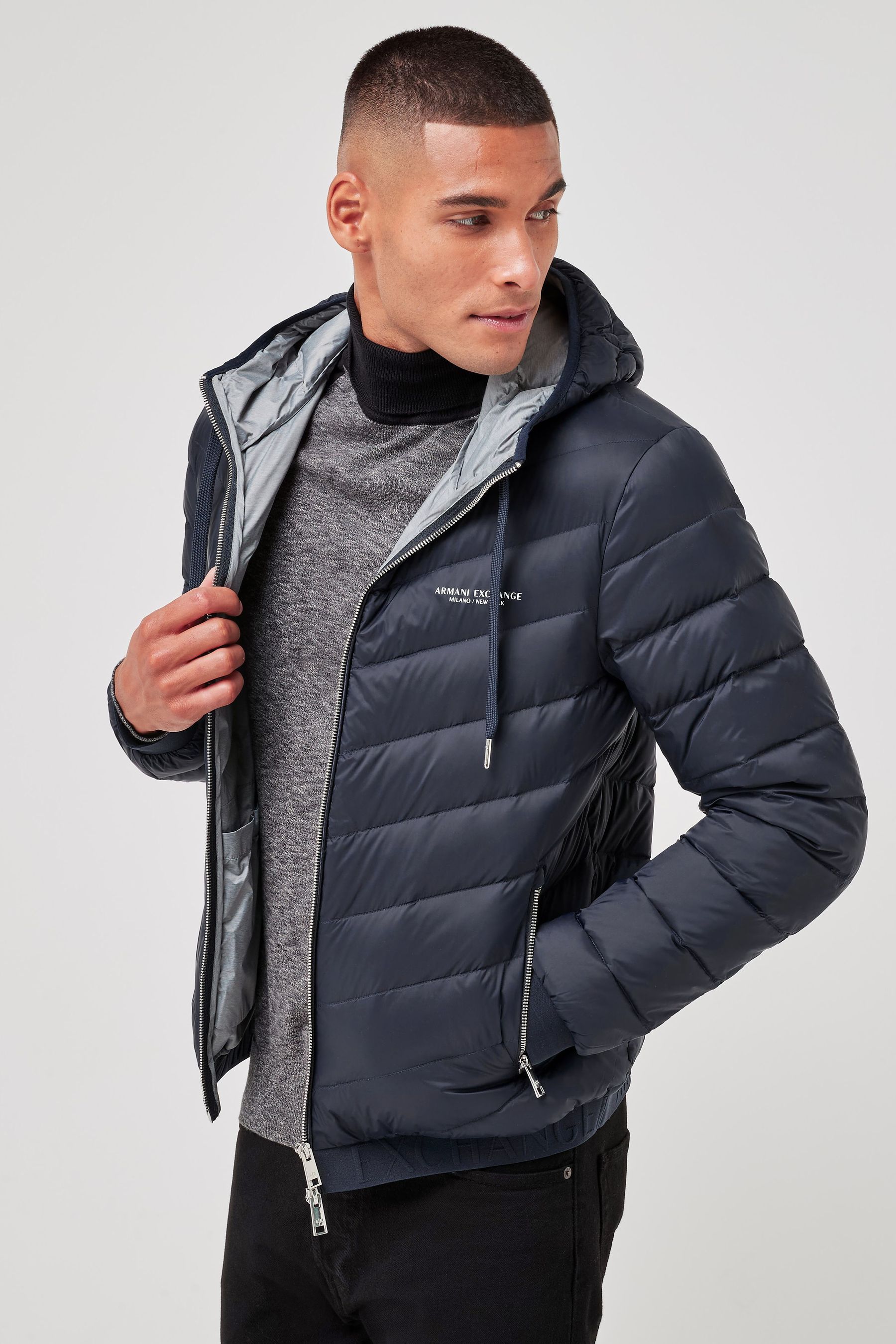 Armani exchange deals quilted jacket