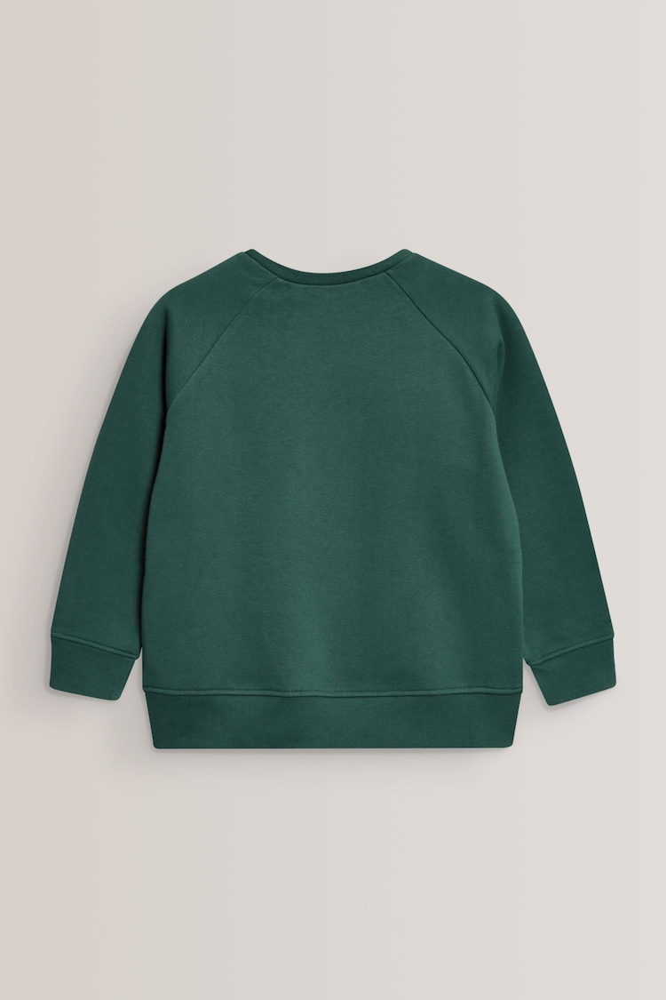 Green 1 Pack Crew Neck School Sweater (3-16yrs) - Image 2 of 3